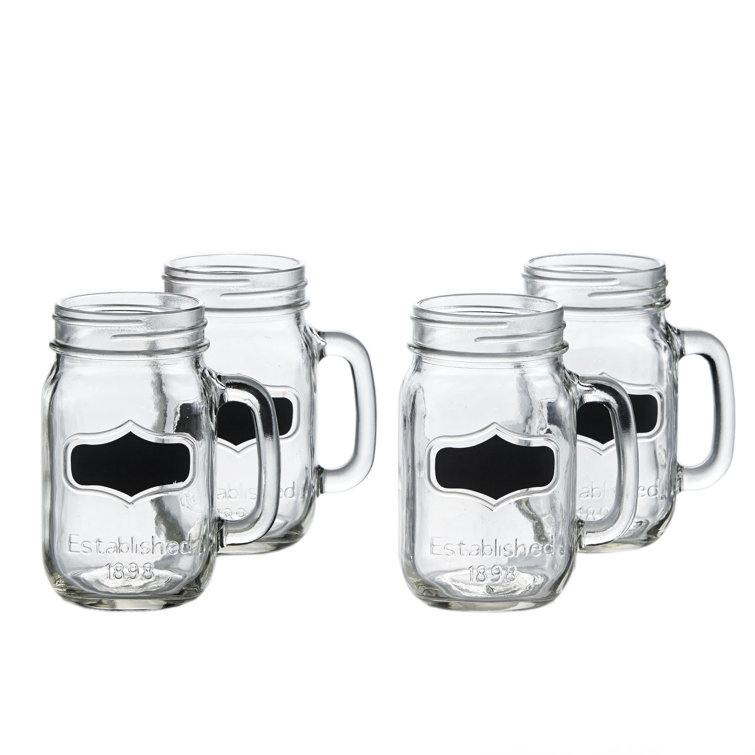 Style Setter 4 Piece 16oz. Glass Mason Jar Glassware Set & Reviews